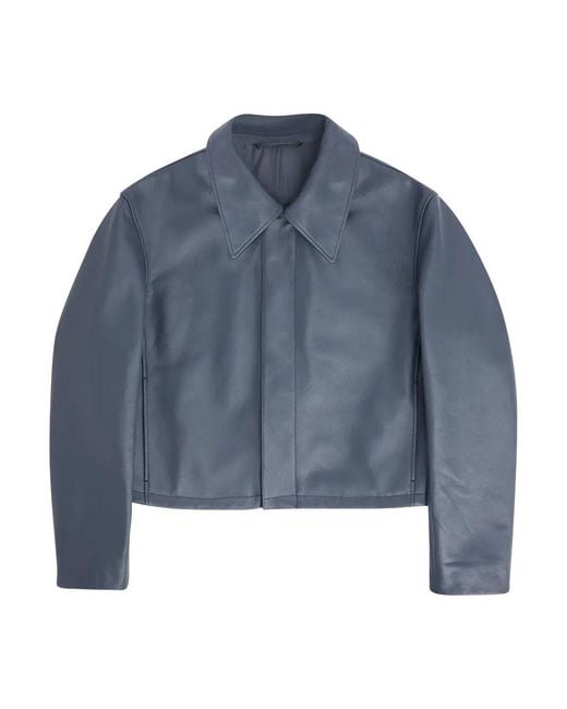 Lemaire Blue Square Cropped Jacket