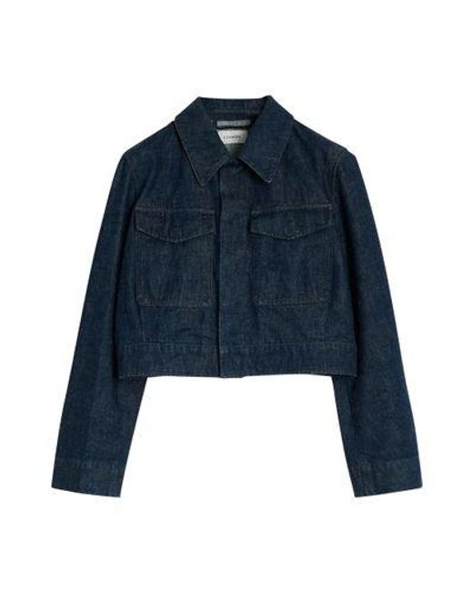Lemaire Blue Two Pocket Cropped Jacket
