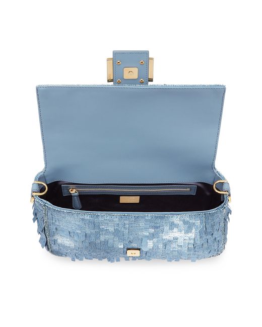 Fendi Blue Baguette Tasche