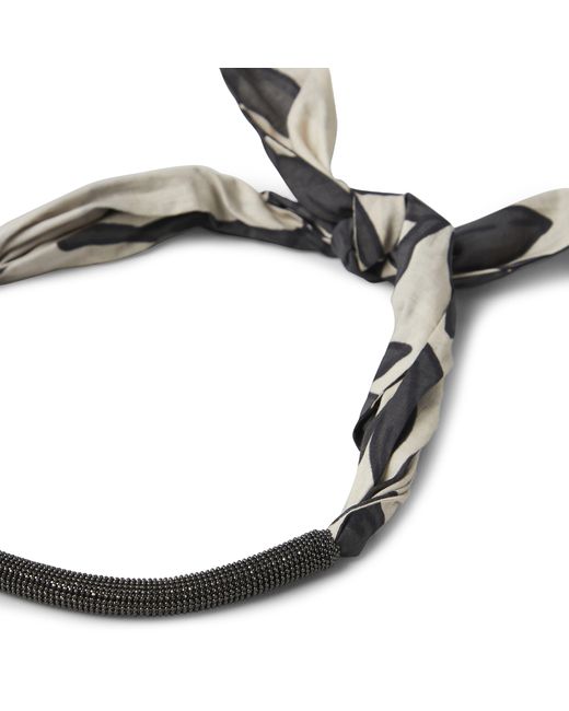 Brunello Cucinelli Metallic Halskette mit Knotendetail