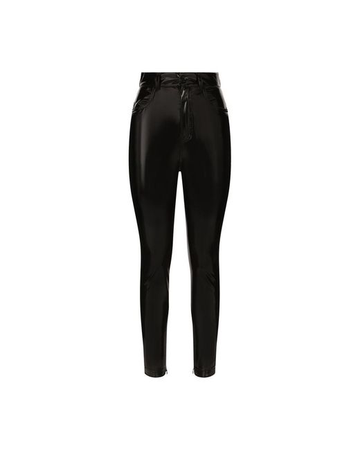 Dolce & Gabbana Black High-waisted Jersey Pants