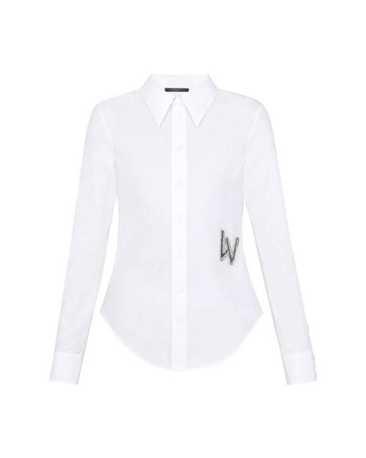 Louis Vuitton Embroidered Beads Cotton T-Shirt Milk White. Size 3L