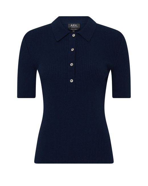 A.P.C. Blue Danae Polo Shirt