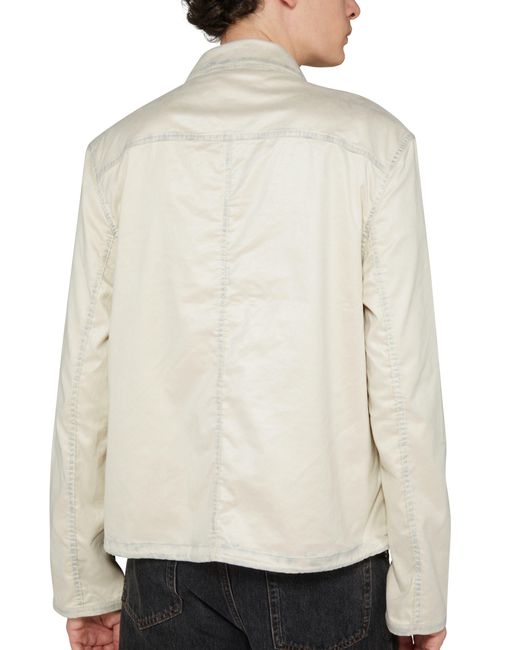 Acne White Casual Jacket With Pockets for men