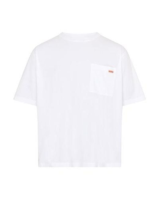 Acne White Short-Sleeved T-Shirt for men