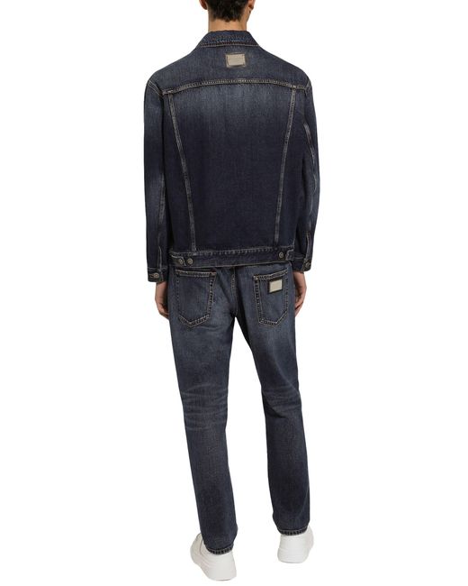 Dolce & Gabbana Blue Loose Denim Jeans for men