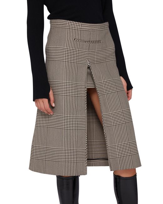 Courreges Gray Zipped Midi Skirt