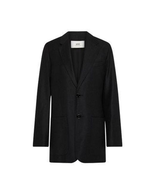 AMI Black Two Buttons Jacket