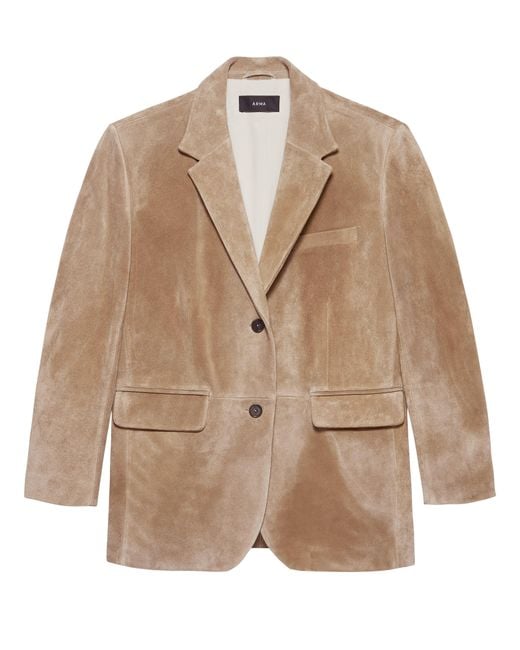 Arma Natural Benny Textured Suede Jacket