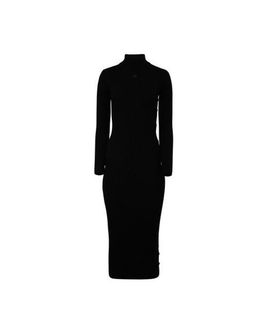 Robe longue en maille Courreges en coloris Black