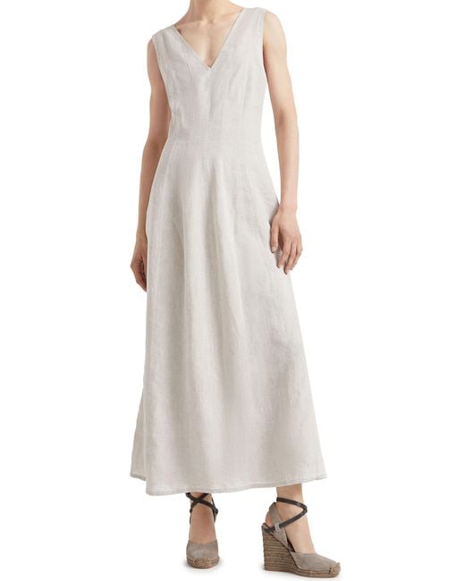 Brunello Cucinelli White Fluid Dress