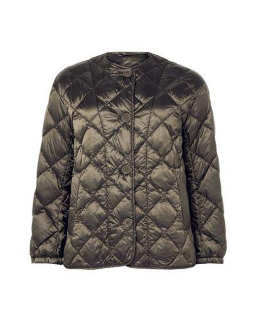 Max Mara Green Buttoned Puffer Jacket