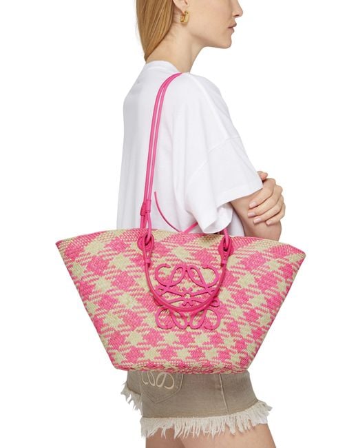 Loewe Pink Anagram Basket Bag