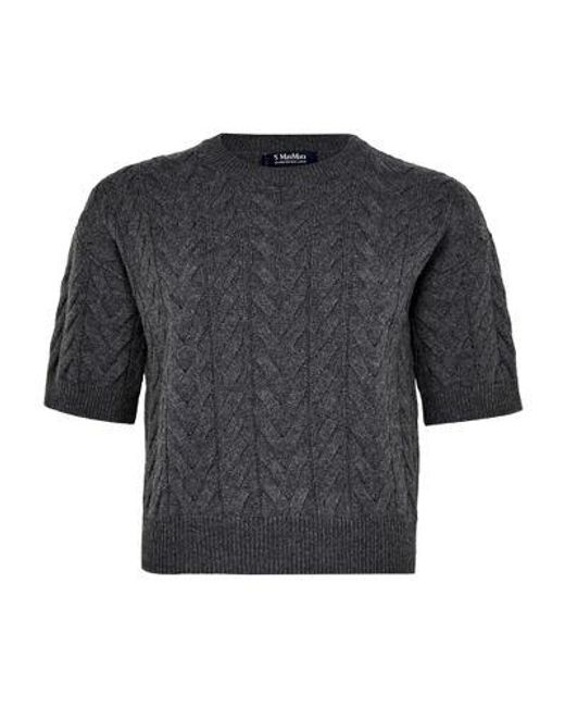 Max Mara Black Rundhalspullover Dominus