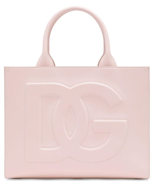 Petit cabas DG Daily en cuir de veau Dolce & Gabbana en coloris Pink