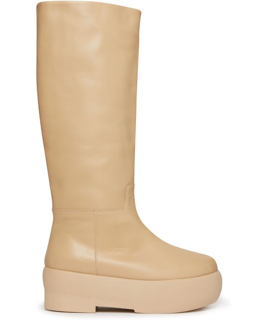 GIA COUTURE Brown Chunky Sole Tubular Boots