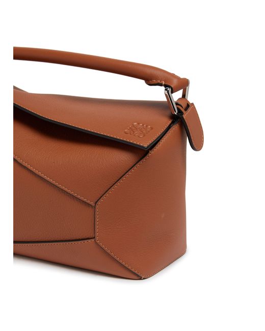 Loewe Brown Kleine Puzzle Edge Tasche