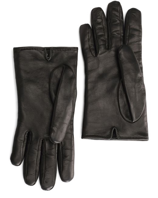 Dolce & Gabbana Black Gesteppte Handschuhe aus Nappaleder