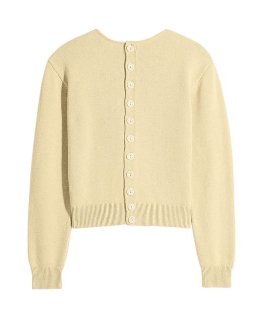 Lemaire Yellow Reversible Buttoned Sweater