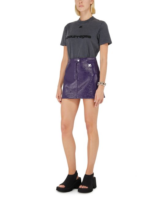 Courreges Purple Mini Skirt