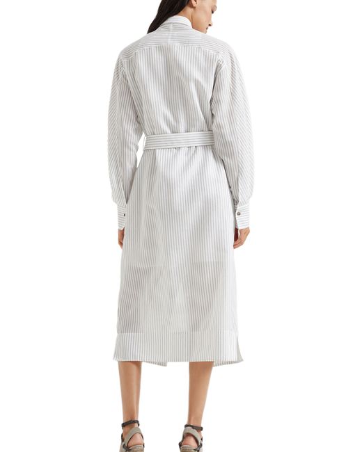 Brunello Cucinelli White Shirt Dress