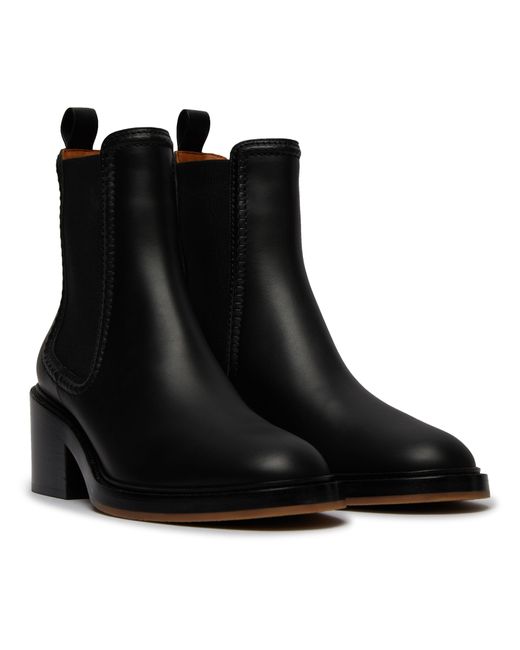 Chloé Black Mallo Ankle Boots