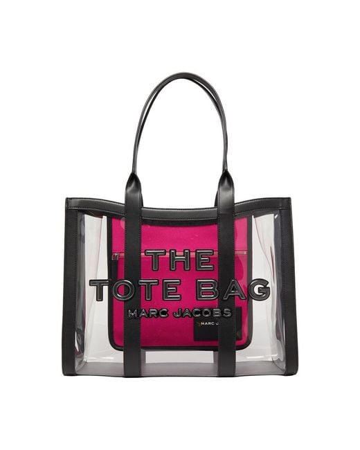 Marc Jacobs Pink The Clear Large Tote Bag
