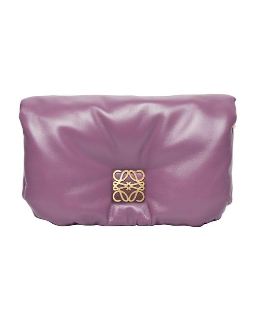 Loewe Purple Goya Puffer Mini Bag