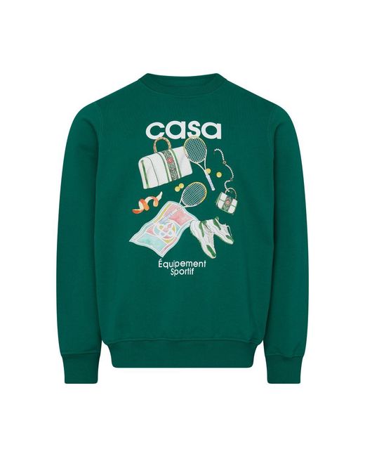 Casablancabrand Green Sweat-Shirt Equipement Sportif for men