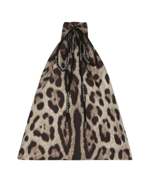 Dolce & Gabbana Multicolor Short Swim Trunks With Leopard Print for men