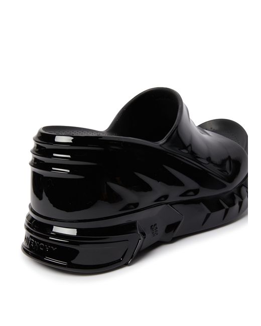 Givenchy Black Marshmallow Patent-rubber Wedge Mules