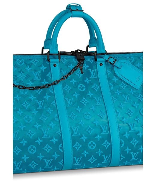 Louis Vuitton Keepall Triangle Bandoulière 50 in Blue for Men | Lyst