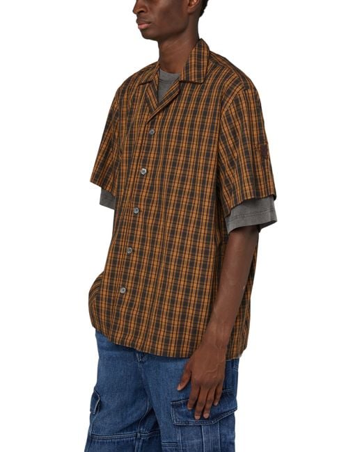 Acne Brown Short-sleeved Shirt for men