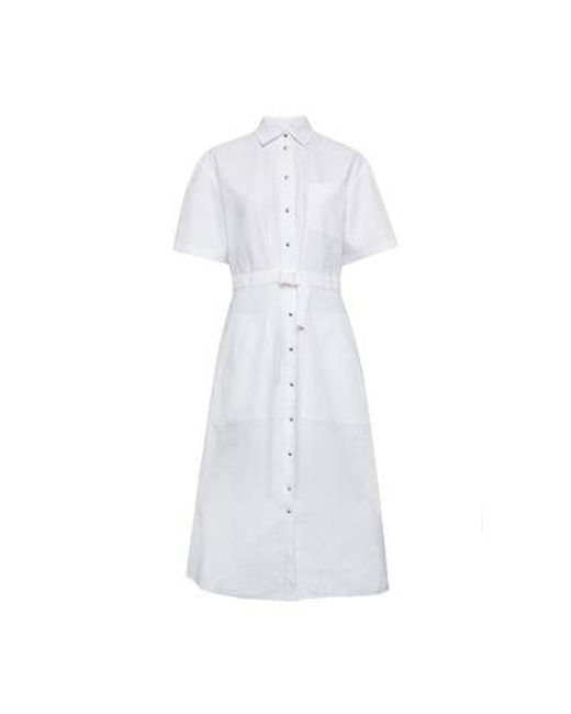 Moncler White Cotton Shirt Dress