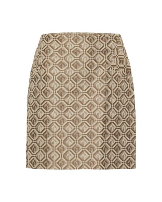 MARINE SERRE Natural Oriental Towels Mini Skirt