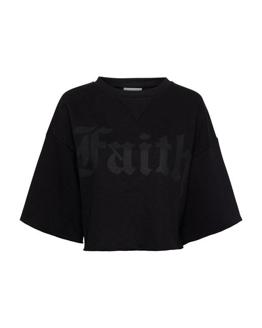 Faith Connexion Black Faith Cropped Sweatshirt
