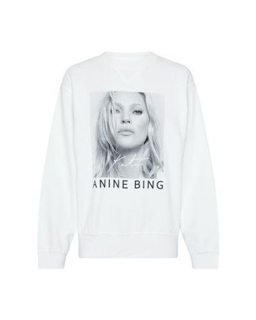 Anine Bing White Ramona Sweatshirt
