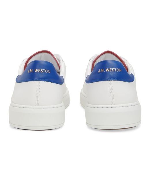 J.M. Weston White On Time Sneakers for men