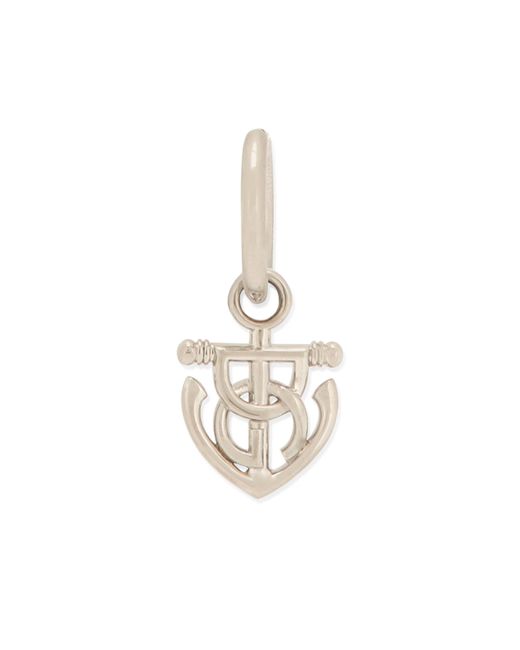 Dolce & Gabbana Metallic Single Stud Earring With "marina"anchor for men