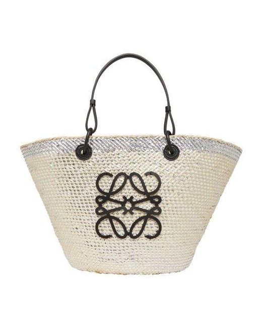 Loewe Anagram Sparkling Basket Bag in Metallic | Lyst