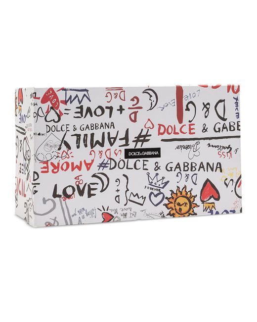 Dolce & Gabbana White Sneakers Portofino aus Nappa-Kalbsleder mit Lettering