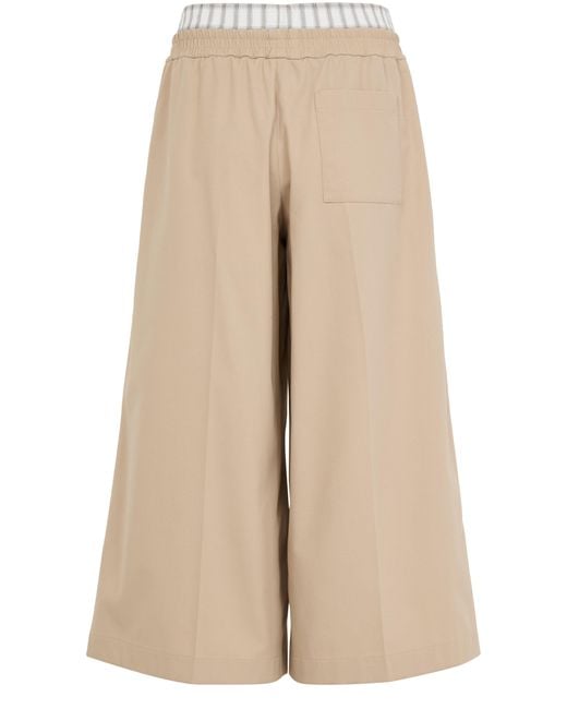 Loewe Natural Cropped Cotton Pants