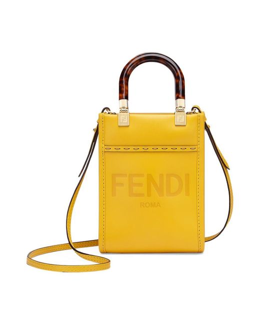 Fendi Yellow Mini Sunshine Shopper