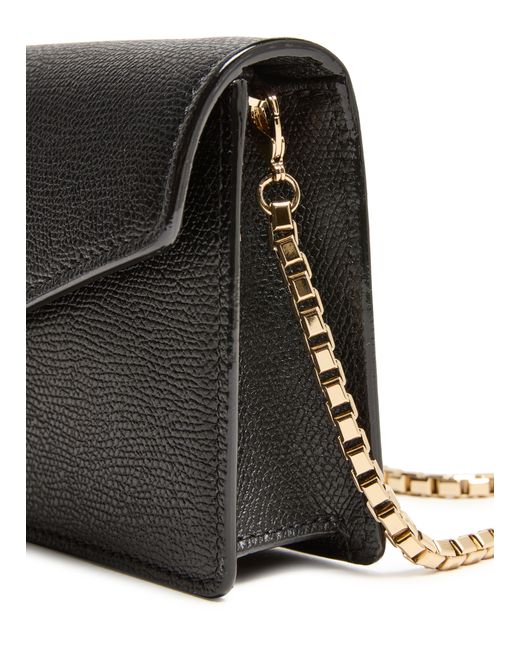 Valextra Black Iside Pouch With Chain