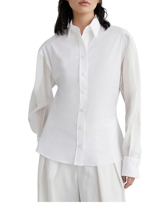 Brunello Cucinelli White Stretchy Poplin Shirt