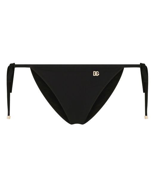 Dolce & Gabbana Black String Bikini Bottoms