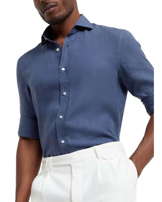 Brunello Cucinelli Blue Easy Fit Shirt for men