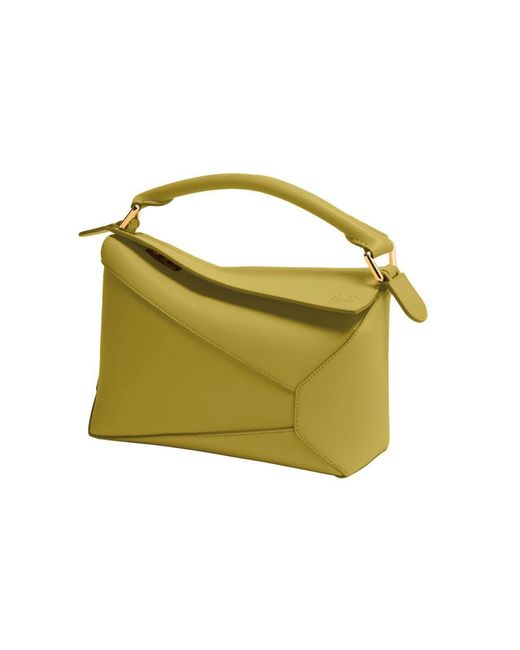 Loewe Yellow Small Puzzle Edge Bag