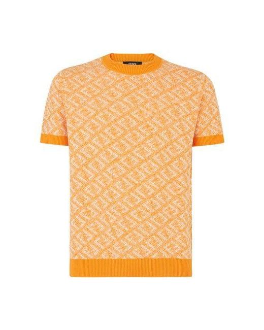 Fendi Orange Pullover for men