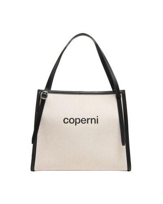 Coperni Natural Tote Bag Aus Canvas Mit Gürtel-Detail Und Branding